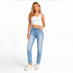 D&G Dolce and Gabbana Low Rise Boyfriend Distressed Jeans Size 25 Style 50601